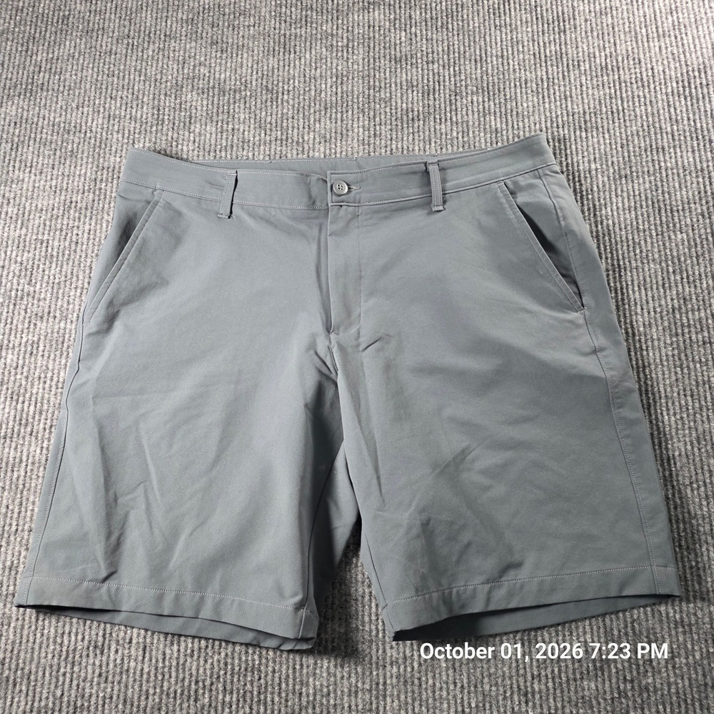 Under Armour Mens Performance Golf Shorts Gray Size 40 Flat Front Polyester